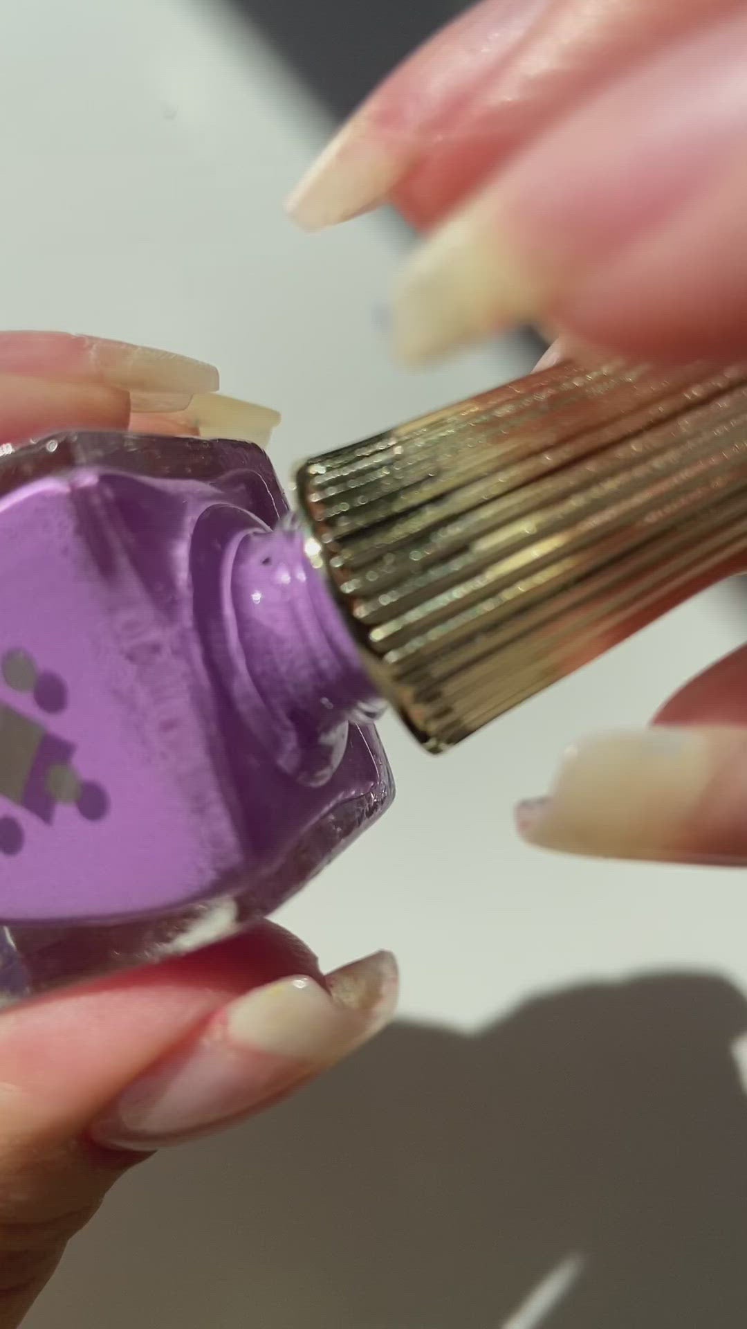 Swatch video of purple nail polish